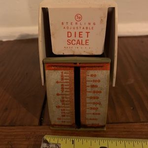 Vintage Food Scale Sterling Adjustable Diet Scale collectors find Avocado Green